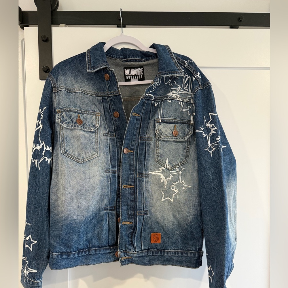 Billionaire Boys Club Blue Denim Jacket with White Star Accents